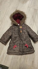Babyjacke Mädchen Jacke Winter Parka Gr.74 Braun schön warm