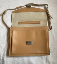 Aktentasche Ledertasche Vintage Antik Beige Hellbraun  Braun Größenverstellbar