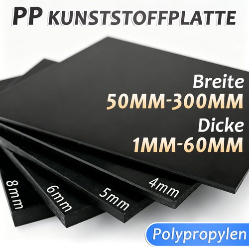 Schwarz kunststoff platte - pp,