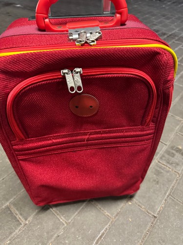 Roter trolley koffer - roter,