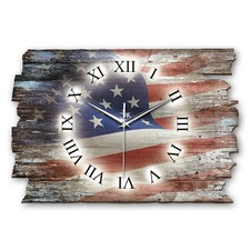 Designer Wanduhr "USA Flagge "
