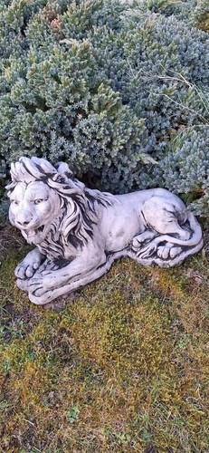 Steinfigur gartenfigur löwe - steinfigur,