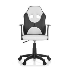 hjh OFFICE Kinderstuhl KID GAME AL schwarz weiss Kinderzimmer für Kind