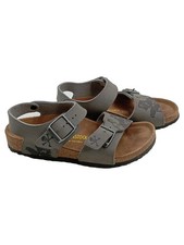 Birkenstock Rio Sandalen Kinder Grau Gr. 33 Wildleder Schnallen Freizeit