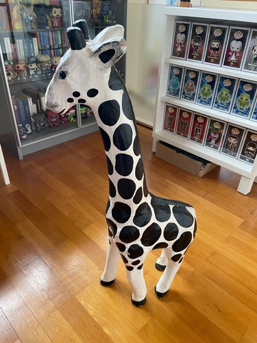 Pappmaché giraffe - pappmaché, s/w