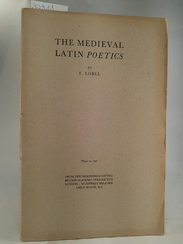 The medieval latin poetics - the,