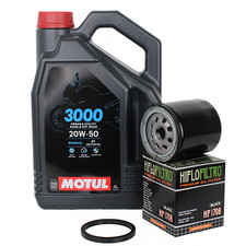 Set alle Öl Ölfilter Motul 3000 20W50 für Harley Davidson Sportster XL883 XL1200