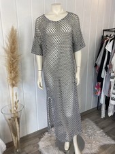 Damen Durchsichtig Netz Kleid