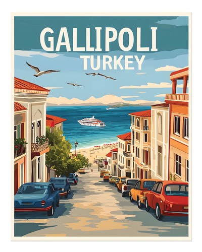 Gallipoli rkei reiseplakat - t�rkei,