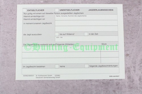Stück begehungsschein - stück,