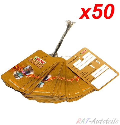 50x castrol öldienstzettel - castrol,