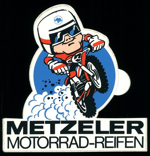 Werbe aufkleber metzeler - werbe,