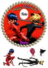 FOTOTORTE--Tortenaufleger -Lady Bug--Geburtstag-Tortenbild--Fondant //Oblate