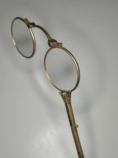 Antike Handbrille Vergoldet