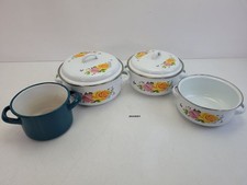 4x Kochtopf Schwerter Emaille
