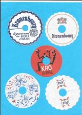 20 Pilsdeckchen, Tropfdeckchen von der Brauerei Kronenbourg aus Straßburg / F