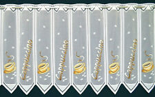 Kaffee Scheibengardine Küchengardine Cappuccino Gardine in 13 Breiten Höhe 60 cm