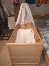 Kinderbett mit Himmel 70×140