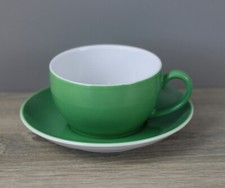 Dibbern Solid Color grün eventuell apfelgrün Kaffeetasse mit Untertasse