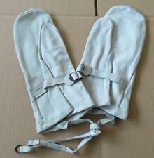 Fausthandschuhe Echtleder schwedische Armee Militär Leder Überhandschuh NEU TOP