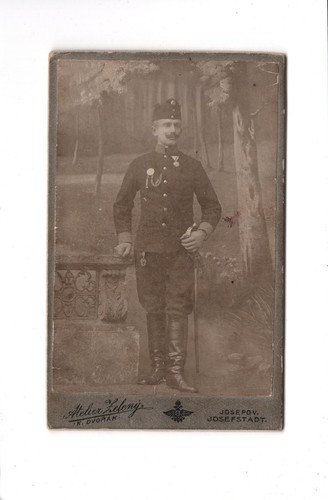 Cdv foto soldat mit - foto, k.u.k.