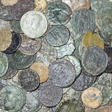 1 Stück Römisches Kaiserreich antike Bronzemünze gut erhalten mit Identifikation