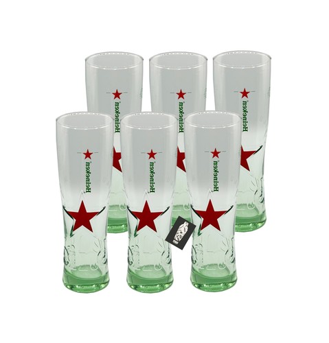 Heineken glas 6er gläser set - glas, 6er-gläser