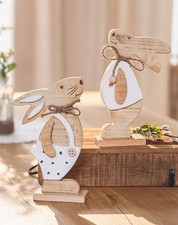 Dekofigur Osterhase Holz