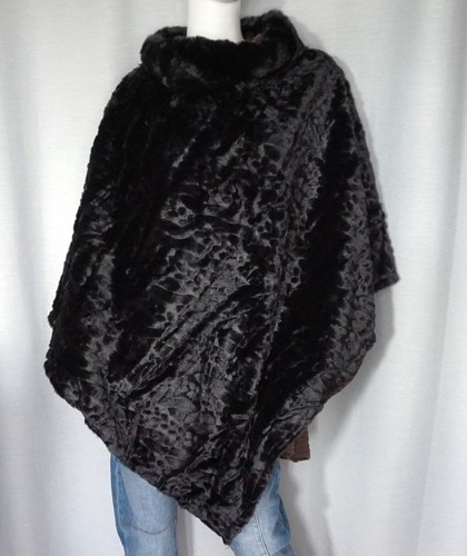 Faux fur poncho webfell - faux,