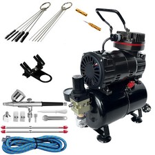 Airbrush Kompressor AD-286 Komplett-Set 1 Pistole BD-130K mit viel Zubehor