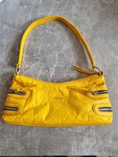 Handtasche-Tasche-Gelb-30x15x8