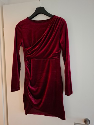 Gerafftes samtkleid mini s - gerafftes,