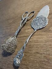 antiker Tortenheber und Zange