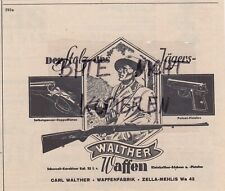ZELLA-MEHLIS, Werbung 1938, Carl Walther Waffen-Fabrik