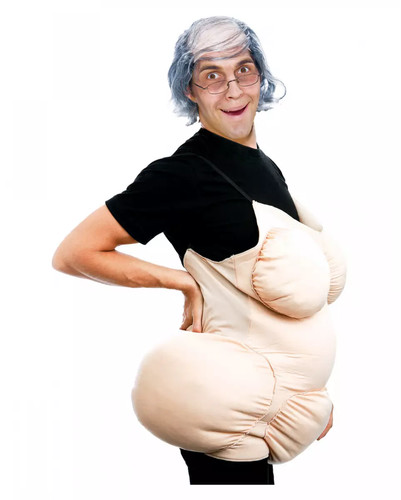 Hautfarbener fat suit als - fat,