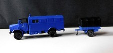 Roco Modellauto 1:87, MAN 630 Koffer, Anhänger, THW, Konvolut, Zubehör