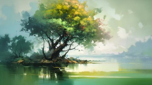 Wunderschöne landschaft mit - landschaft,