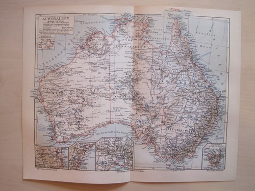 Antike landkarte australien - landkarte, "australien
