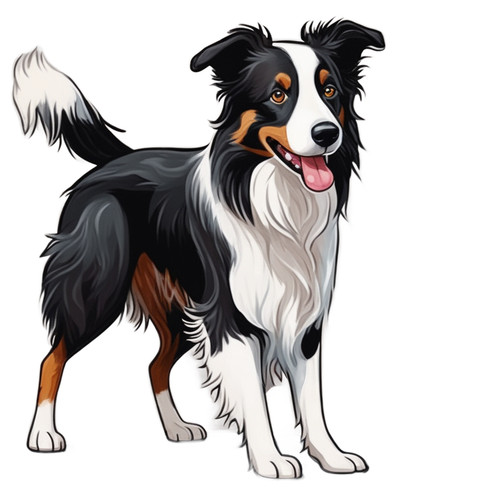 Border collie auto aufkleber - border,