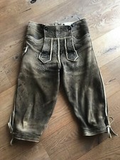 Alte bestickte Lederhose aus