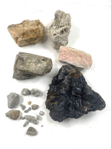 Sammlung von mineralien - sammlung,