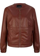 Jacke in Lederoptik mit