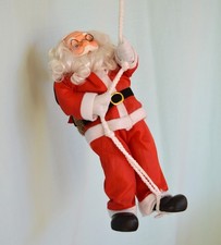 Weihnachtsmann Dekoration Stoff Kletterseil Aufhängen 26 cm