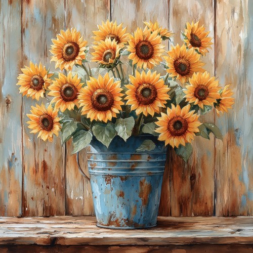 Wandbild sonnenblumen - wandbild,