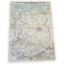Übersichtskarte Deutschen Reichsbahn 1970 Kursbuch DDR Karte Landkarte Schienen