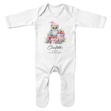 Personalisierter Eule erste Weihnachten Strampler Anzug Weihnachten Her 1st Xmas Baby Mädchen...