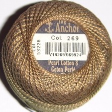 Anchor Perlgarn 8 Farbe 269 Stickgarn Hardanger 10 Gramm