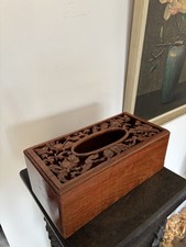 Vintage Taschentuchbox Holz
