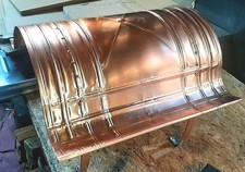 SCHORNSTEINABDECKUNG VOM SPENGLER  KUPFER NAPOLEONHUT 60x60cm KAMINHAUBE RETRO