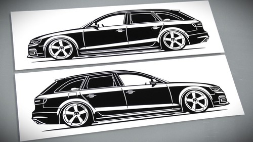 Audi avant sticker - b8,